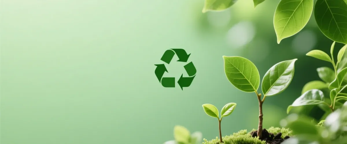 Aerial view of modern chemical production facility with green landscaping and environmental protection systems
